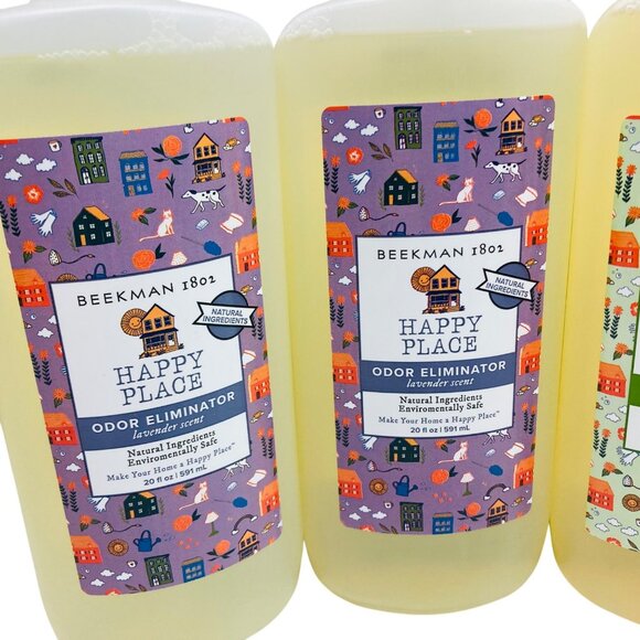 Beekman 1802 Happy Place 3 Odor Eliminator & 1 Multi-Surface Cleaner 20 Oz Lot - Picture 3 of 4
